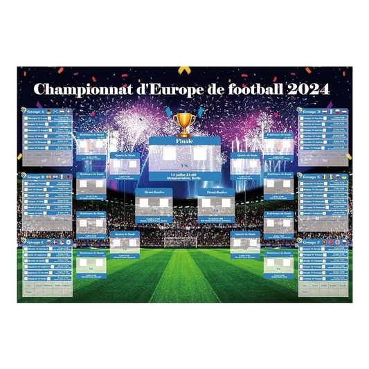 Póster Calendario de la UEFA EURO 2024 | Cartel Eurocopa de fútbol 2024