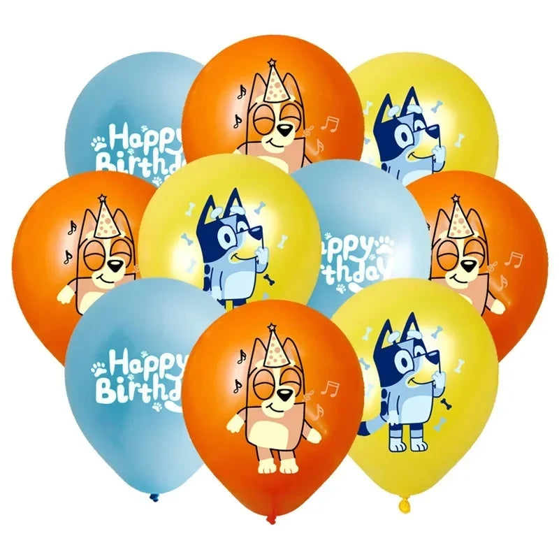 10 Ballons d'anniversaire Bluey