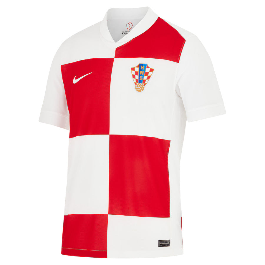 Maillot Équipe de Croatie Domicile Euro 2024 Blanc & Rouge