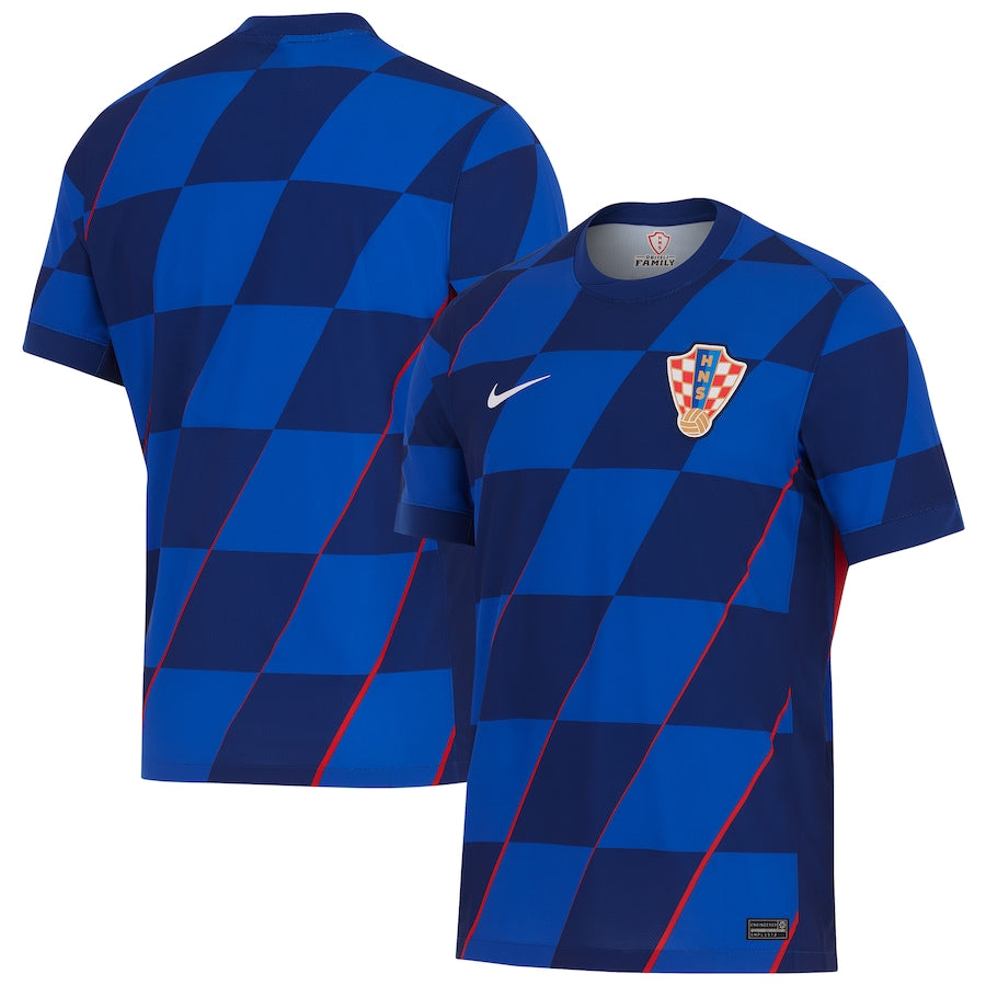Maillot Croatie 2024 | Maillot Équipe de Croatie Extérieur Euro 2024 Bleu