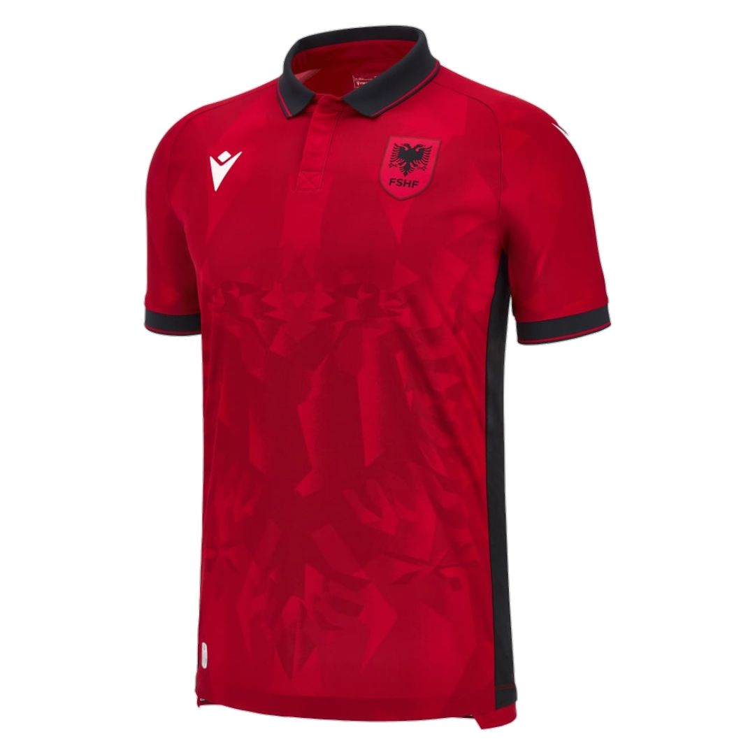 Maillot Albanie 2024 | Maillot Équipe d'Albanie Domicile Euro 2024 Rouge